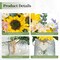 Sunflower Fake Flowers in Vase: Sunflowers Artificial Flowers with Vase for Table Centerpieces Decor - Silk Flower Bouquet Faux Arrangements Kitchen Bathroom Wedding Party Decoration